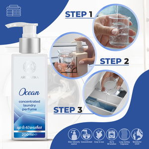 Aromatika <b>Ocean</b> Concentrated Laundry Perfume Fabric Softener 200ml Pump <b>Bottle</b> Fragrance for Daily Clothing & Bedding Care - Product Image 3