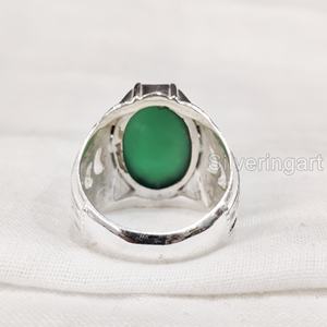 New Arrival <b>Mens</b> <b>Ring</b> Natural Green Onyx Gemstone December Birthstone <b>Ring</b> Ottoman Christmas Jewelry 925 Sterling Silver <b>Ring</b> - Product Image 5