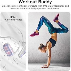 UU000155 Auricolari Sportivi Wireless Bluetooth Open-Ear con Doppio Microfono e Conduzione Aerea Reale Compatibili - Product Image 6