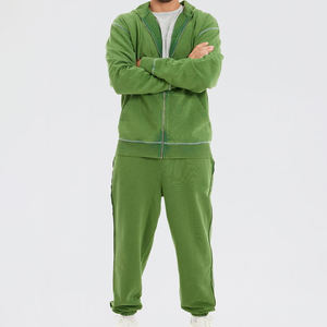 Sudadera con capucha de invierno para hombre de servicio pesado, chándal de lavado ácido liso transpirable de tela polar de calle alta personalizada con logotipo de talla grande - Product Image 1