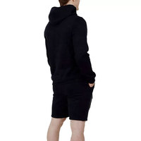 Grosir kualitas tinggi bernapas gaya terbaru trendi Plus ukuran pria Hoodie pendek Set kasual musim dingin pakaian disesuaikan warna