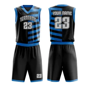 Uniforme deportivo de baloncesto para hombre, kit de uniforme de alta calidad con logotipo personalizado, sublimación, nuevo estilo y diseño, precio bajo