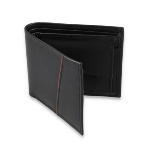 Portefeuilles pliables courts, broderie, logo personnalisé, haute qualité, blocage RFID, cuir véritable de luxe, OEM, mince, noir, mode, grand format - Product Image 3