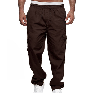Pantalon cargo décontracté à poches multiples pour hommes, pantalon tout droit d'extérieur, service OEM ODM, nouveauté, pantalon cargo décontracté pour hommes - Product Image 1