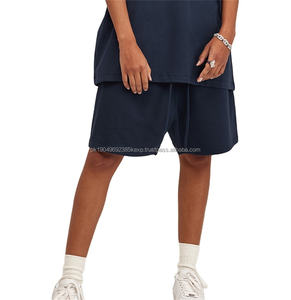 เสื้อยืดผ้าฝ้าย425gsm ทรงหลวมใส่ได้ทั้งชายและหญิงกางเกงขาสั้นแฟชั่นใส่ได้ทั้งฤดูใบไม้ผลิ - Product Image 2