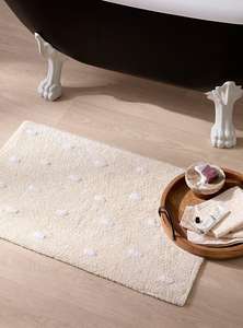 100% pur coton tapis de bain Super doux en peluche absorbant blanc réversible à la main poids lourd Construction maison hôtel par ITHL - Product Image 3