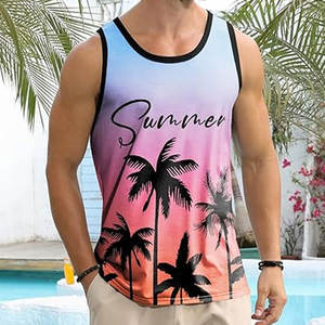 Camiseta sin mangas personalizada para gimnasio para hombre, camiseta de entrenamiento sublimada de secado rápido transpirable del proveedor al por mayor, tejido de punto - Product Image 4