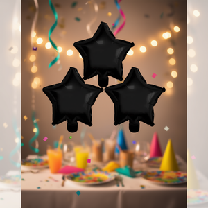 Ballon étoile en aluminium noir 10 pouces pour décoration de fête - Product Image 3