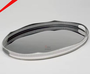 ถาดเสิร์ฟโลหะดีไซน์หรูหราสีทองลายตอก สำหรับโรงแรม บาร์ และร้านอาหาร - Product Image 2