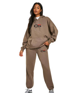 Sweat à capuche imprimé en molleton de coton personnalisé d'hiver Ensembles de pantalons de jogging Survêtements de gym surdimensionnés vierges de luxe sport décontracté - Product Image 3