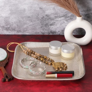 New Design Heavy Duty square Dessert Salad Plate Stainless Steel Plate Metal Food Serving Dishes <b>Breakfast</b> <b>Tray</b> - Product Image 2