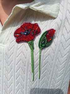 Broches perlées Broche design faite à la main. Accessoires de haute qualité. Broche design unique. Baby shower meilleur cadeau. - Product Image 4