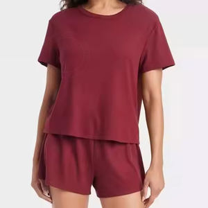 Women's Popular Slim Fit Summer Collection Sport Shorts Custom Quick-Dry Active Wear Fashionable Women's Sets Plus Size Solid - Product Image 5