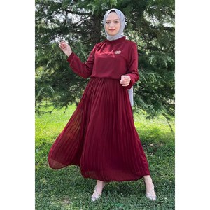 Elbise Pleated <b>Chiffon</b> Evening <b>Dress</b> Maxi Floor-Length Lace Decoration A-Line Style Empire Print Flowers XL for Party <b>Bridesmaid</b> - Product Image 4
