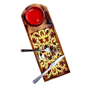 Plato de madera esmaltado de diseñador de Venta caliente con tazón Plato rectangular de bajo costo Juego de platos para bodas Sirve - Product Image 3
