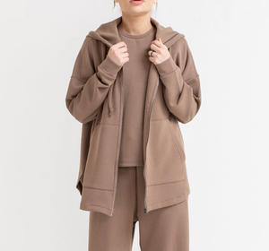 Sweat à capuche zippé intégral surdimensionné pour femme, épais, de haute qualité, confortable, style vintage, motif dessin animé, délavé à la pierre - Product Image 5