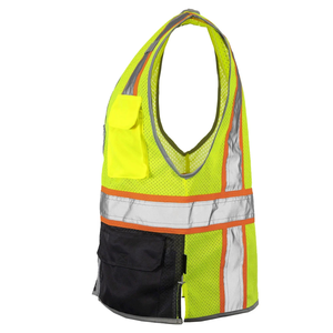 Gilets de travail ajustés multi-poches de haute qualité pour hommes gilets de sécurité de travail confortables et personnalisés - Product Image 4