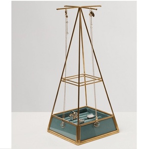 Golden Shooting Stars Jewelry Stand Elegante Stud Display Tower Organizador Tabletop Jewelry Container Display Wholes - Product Image 4