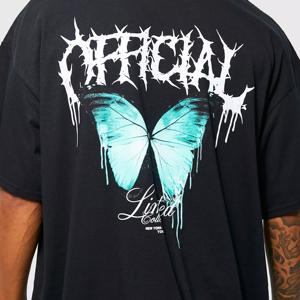 Camiseta de Gran Tamaño con Hombros Caídos, Tejida, 100% Algodón, Personalizable con Estampado, Lisa, Gruesa, Talla Grande, Ropa Deportiva de Verano para Hombre - Product Image 2