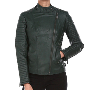 2026 Custom New Women's Leather Jacket Quick-Drying Windproof with Breathable Cotton Filling Nylon Lining for Spring Autumn Wear - Product Image 1