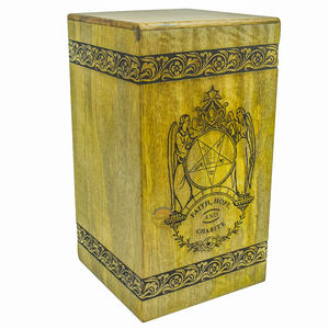 Urna masónica de madera, un tributo digno a una hermana, urnas de cremación para cenizas humanas, urnas conmemorativas funerarias femeninas de AYAANS - Product Image 2