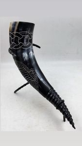 Corne à boire Viking authentique pour bière de haute qualité corne polie de boeuf/vache à boire corne naturelle artisanat personnalisé par HF CRAFTS - Product Image 4