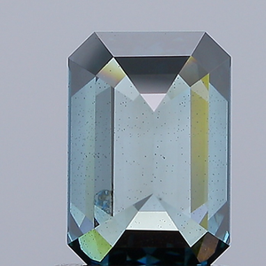 พลอยสังเคราะห์ CVD ทรง Emerald Cut สีเขียวอมน้ำเงินเข้ม ขนาด 1.54 กะรัต ความสะอาดระดับ SI1 ได้รับการรับรองจาก IGI ขายส่งพลอยหลวม - Product Image 4