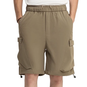 Comfortable Soft Canvas Fabric Men's Casual Shorts Solid Quick Dry Breathable Anti-Wrinkle Drawstring Closure Customized Shorts - Product Image 1