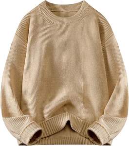 Suéter de Punto W9592Y Knzhee Industry para Hombre, Antiarrugas, Antibolitas, Transpirable, Delgado, 100% Algodón, Informal, Holgado, Invernal, Liso - Product Image 3