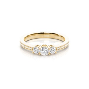 ไตรภาครอบน้ำหนักกะรัต0.30ใหม่ตัดเพชรที่หรูหราสำหรับการทำงานในครอบครัวของผู้หญิงที่จะโอบกอดจัดแต่งทรงผม - Product Image 1