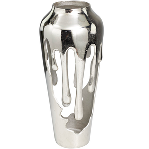 Décoration d'intérieur de luxe Vase à fleurs en aluminium Vase argenté unique pour salon Table à manger Mariage Anniversaire Pâques - Product Image 6