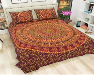 Nuevo juego de cama Floral, Sábana de alta calidad con fundas de almohada, Sábana impresa de doble círculo para decoración del hogar - Product Image 1