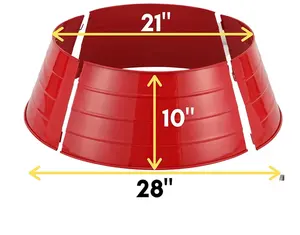 Collar de árbol de lujo 2023 con diseño redondo para Base de árbol de Navidad, Collar de árbol de nuevo estilo, decoración de jardín para el hogar, Metal - Product Image 1