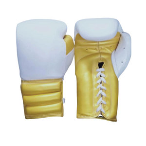Guantes de Boxeo con Cordones de Nueva Llegada, Guantes de Gimnasio de Cuero Genuino de Marca Champions, Guantes de Entrenamiento con Cordones - Product Image 1