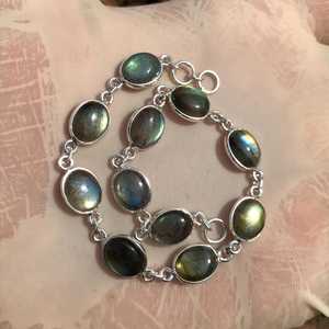Bracelet en labradorite, pierre précieuse, fait main, argent sterling 925, bijoux en cristal pour femmes, cadeau en pierre naturelle - Product Image 6