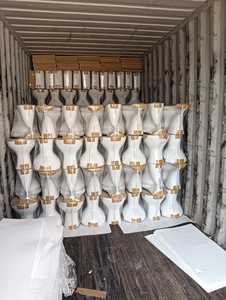 Juego de sanitarios de cerámica de lujo Stargold, acabado brillante, aspecto de mármol Natural, lavabo con Pedestal para grandes villas, inodoros para el hogar - Product Image 3