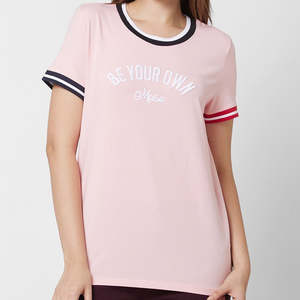 Camisetas de Algodón de 180 g/m² con Cuello Redondo, Diseño Multicolor, Bordado Gráfico, Transpirables y de Alta Calidad Personalizadas para Mujer - Product Image 6