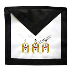 Embroidered BLUE LODGE Past MASTER APRON with <b>Lace</b> Decoration Fabric Masonic Regalia Featuring <b>Collar</b> Cuffs Elegant Blue Fabric - Product Image 6