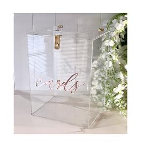 Boîte à cartes en acrylique de qualité supérieure, dernier design, forme carrée, boîte à cartes d'invitation, du meilleur exportateur en Inde - Product Image 2