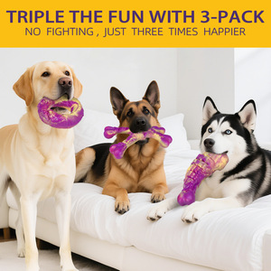 Juguete Masticable Resistente para Mascotas, Juguete de Nailon con Forma de Cuerno de Buey, Resistente <span class=keywords><strong>a</strong></span> Mordeduras, Indestructible, para Perros Mordedores Agresivos - Product Image 3