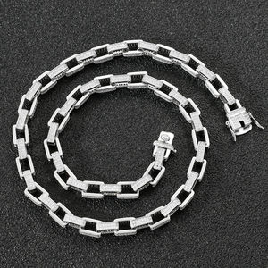 Collar de Cadena de Plata de Ley 925 Chapada en Oro con Moissanita, Joyería Fina para Hombre y Mujer - Product Image 1