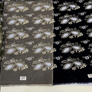 Tissu en velours brodé de haute qualité pour robes de luxe, vêtements de mariée, ameublement, rideaux, housses de coussin et commandes personnalisées - Product Image 4