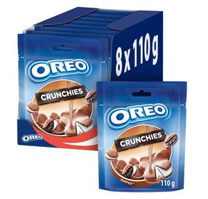 OREO Crunchies Dipped - Crunchy Mini Cocoa <b>Biscuits</b> with Vanilla Flavoured Cream Milk Chocolate - 8 x 110g - Product Image 1