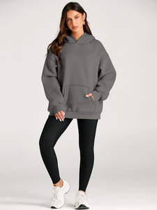 Novedad de 2025, sudaderas con capucha elegantes con lazo y hombros caídos para mujer, sudaderas cómodas y de moda para ropa de calle informal - Product Image 3