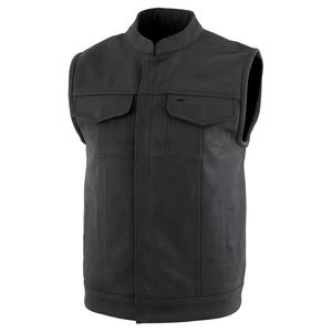 Chaleco de moto marrón Vintage para hombre, informal, de lona y cuero tejido, transpirable y elegante para trajes de invierno al aire libre - Product Image 5