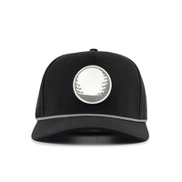 Casquette de golf 5 panneaux en polyester découpée au laser sur mesure avec logo 3D en caoutchouc imperméable, motif léopard Dobby, style sportif, fabriquée au Vietnam