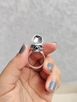 Bague pendentif crâne doré gothique avec compartiment secret, en laiton fait main, bijou crâne steampunk pour motard, bague de rangement secrète