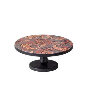 Support à gâteau rond en bois imprimé, grossiste, outils à gâteau, support à gâteau en alliage d'aluminium, décoration de maison, Logo personnalisé - Product Image 3