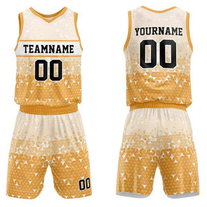 Ensemble d'uniformes de basketball unisexes personnalisés OEM de haute qualité, grandes tailles, 100 % polyester respirant, séchage rapide, sublimé, sans manches, col en V - Product Image 5