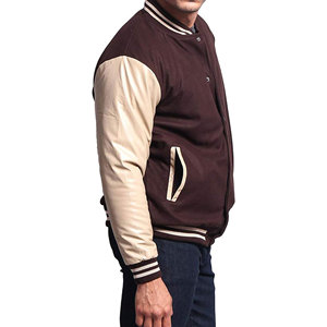 Veste universitaire de bonne qualité pour hommes veste de baseball en laine unie style hiver look universitaire logo personnalisé vêtements d'extérieur vierges - Product Image 3